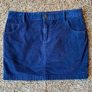 BDG navy corduroy mini skirt